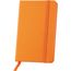 Notizbuch A6 mit Gummiband und Leseband, 96 Seiten (orange) (Art.-Nr. CA886458)