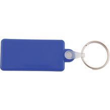 Kunststoff Schlüsselanhänger rechteckig (dunkel blau) (Art.-Nr. CA893571)