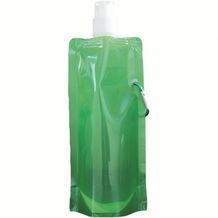 Wasser-Sachet mit Karabinerhaken 500 ml leer (dunkel grün) (Art.-Nr. CA906834)