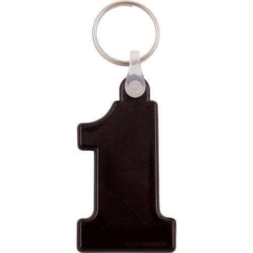 Kunststoff Schlüsselanhänger Nr. 1 (Art.-Nr. CA946611) - Kunststoff Schlüsselanhänger `Nr.1....