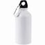 Aluminiumtrinkflasche 400 ml, Karabinerhaken, zur Sublimation (Weiss) (Art.-Nr. CA955830)
