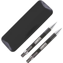 CURAÇAO Etui mit 1 Kugelschreiber und 1 Druckbleistift Peekay (Schwarz) (Art.-Nr. CA962234)