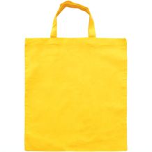 Baumwolltasche farbig mit kurzen Henkeln 136 gr/m2 (gelb) (Art.-Nr. CA965977)