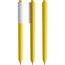 Pigra P03 Soft Touch Push Kugelschreiber (Gelb-weiß) (Art.-Nr. CA058530)