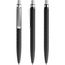 prodir QS01 Soft Touch PRS Push Kugelschreiber (schwarz-silber satiniert) (Art.-Nr. CA129235)
