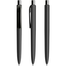 prodir DS8 Soft Touch PRR Push Kugelschreiber (schwarz-silber poliert) (Art.-Nr. CA151860)