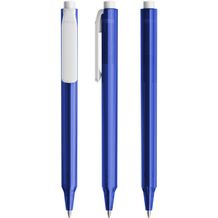 Pigra P04 Push Kugelschreiber (blau-weiß) (Art.-Nr. CA176470)