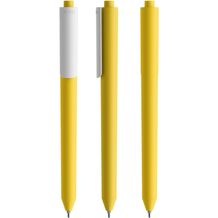 Pigra P03 Push Kugelschreiber (Gelb-weiß) (Art.-Nr. CA196155)