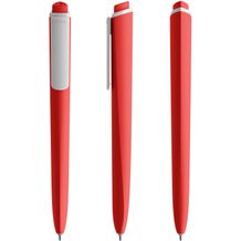 Pigra P02 Soft Touch Push Kugelschreiber (rot-weiß) (Art.-Nr. CA207579)