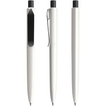 prodir DS8 PSP Push Kugelschreiber (weiß-schwarz satiniert) (Art.-Nr. CA207753)