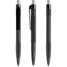prodir QS30 Soft Touch PRP Push Kugelschreiber (schwarz-silber satiniert) (Art.-Nr. CA236635)