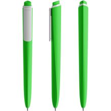 Pigra P02 Push Kugelschreiber (grün-weiß) (Art.-Nr. CA239359)
