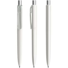 prodir DS8 PMM Push Kugelschreiber (weiß-silber satiniert) (Art.-Nr. CA248157)