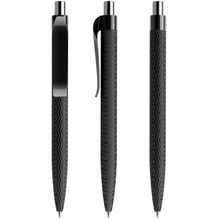 prodir QS03 PMP Push Kugelschreiber (schwarz-silber poliert) (Art.-Nr. CA298008)