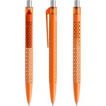 prodir QS40 PMT Push Kugelschreiber (orange-silber satiniert) (Art.-Nr. CA307769)
