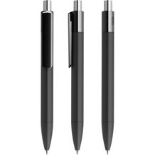 prodir DS4 Soft Touch PRR Push Kugelschreiber (schwarz-silber poliert) (Art.-Nr. CA339973)