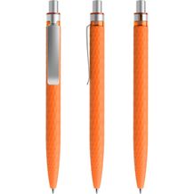 prodir QS01 Soft Touch PRS Push Kugelschreiber (orange-silber satiniert) (Art.-Nr. CA341178)