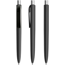 prodir DS8 Soft Touch PRR Push Kugelschreiber (schwarz-silber satiniert) (Art.-Nr. CA378245)