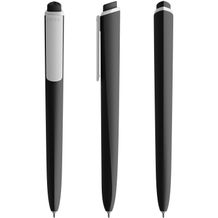 Pigra P02 Push Kugelschreiber (schwarz-weiß) (Art.-Nr. CA407098)