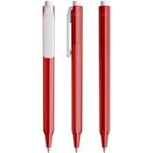 Pigra P04 Push Kugelschreiber (rot-weiß) (Art.-Nr. CA503053)