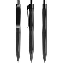 prodir QS20 Soft Touch PRP Push Kugelschreiber (schwarz-silber poliert) (Art.-Nr. CA595070)