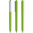 Pigra P03 Soft Touch Push Kugelschreiber (grün-weiß) (Art.-Nr. CA606789)