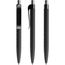 prodir QS01 Soft Touch PRP Push Kugelschreiber (schwarz-silber poliert) (Art.-Nr. CA628971)