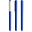 Pigra P03 Soft Touch Push Kugelschreiber (dunkelblau-weiß) (Art.-Nr. CA727307)