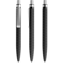 prodir QS03 Soft Touch PRS Push Kugelschreiber (schwarz-silber satiniert) (Art.-Nr. CA853103)