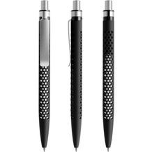 prodir QS40 Soft Touch PRS Push Kugelschreiber (schwarz-silber satiniert) (Art.-Nr. CA860883)