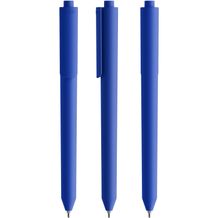 Pigra P03 Soft Touch Push Kugelschreiber (dunkelblau) (Art.-Nr. CA898763)