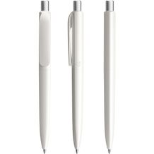 prodir DS8 PPP Push Kugelschreiber (weiß-silber satiniert) (Art.-Nr. CA965015)