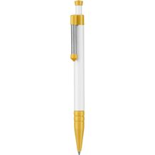 Kugelschreiber SPRING (weiß / apricot-gelb) (Art.-Nr. CA004957)