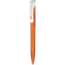 Kugelschreiber CLEAR TRANSPARENT S (flamingo-orange) (Art.-Nr. CA032233)