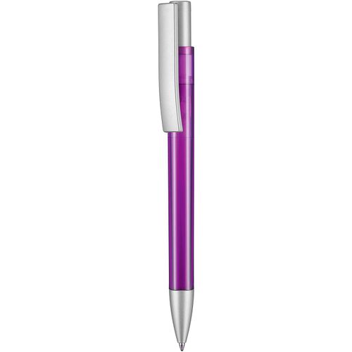 Kugelschreiber STRATOS TRANSPARENT SI (Art.-Nr. CA033853) - Hochwertiger Druckkugelschreiber in...