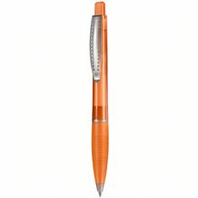 Kugelschreiber CLUB TRANSPARENT SI (flamingo-orange) (Art.-Nr. CA053824)