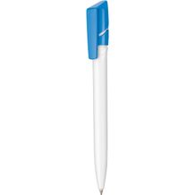 Kugelschreiber TWISTER (weiß / azur-blau) (Art.-Nr. CA054298)