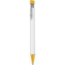 Kugelschreiber EMPIRE (weiß / apricot-gelb) (Art.-Nr. CA061152)