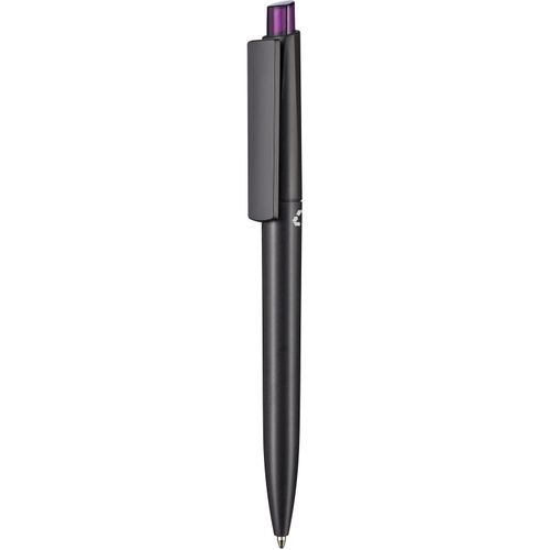 Kugelschreiber CREST RECYCLED + schwarz (Art.-Nr. CA081287) - Druckkugelschreiber mit Gehäuse au...