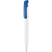 Kugelschreiber CLEAR SHINY (weiß / azur-blau) (Art.-Nr. CA093602)