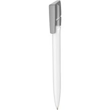Kugelschreiber TWISTER (weiß / stein-grau) (Art.-Nr. CA104081)