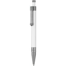 Kugelschreiber SPRING SP (weiß / stein-grau) (Art.-Nr. CA153429)