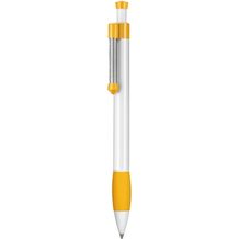 Kugelschreiber SPRING GRIPPY (weiß / apricot-gelb) (Art.-Nr. CA208369)