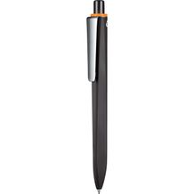 Kugelschreiber RIDGE RECYCLED SOFT M (schwarz recycled/orange recycled (0545)) (Art.-Nr. CA261102)