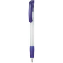 Kugelschreiber SOFT CLEAR FROZEN (frost-weiß / ozean-blau) (Art.-Nr. CA295438)