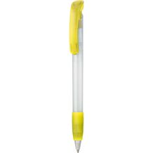 Kugelschreiber SOFT CLEAR FROZEN (frost-weiß / ananas-gelb) (Art.-Nr. CA296754)