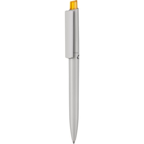 Kugelschreiber CREST RECYCLED + grau (Art.-Nr. CA302143) - Druckkugelschreiber mit Gehäuse au...