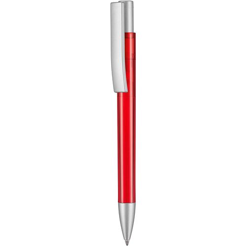 Kugelschreiber STRATOS TRANSPARENT SI (Art.-Nr. CA306556) - Hochwertiger Druckkugelschreiber in...