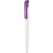 Kugelschreiber CLEAR SHINY (weiß / violett) (Art.-Nr. CA309583)
