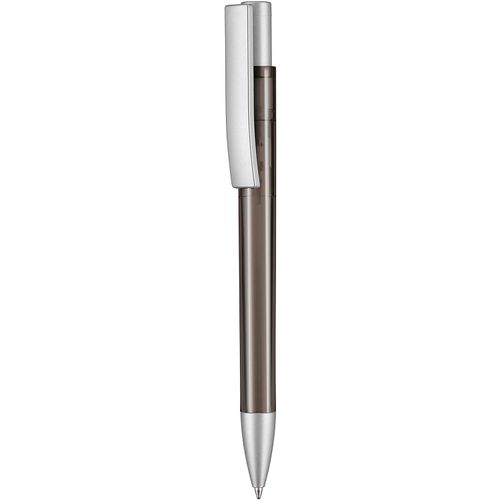 Kugelschreiber STRATOS TRANSPARENT SI (Art.-Nr. CA325154) - Hochwertiger Druckkugelschreiber in...